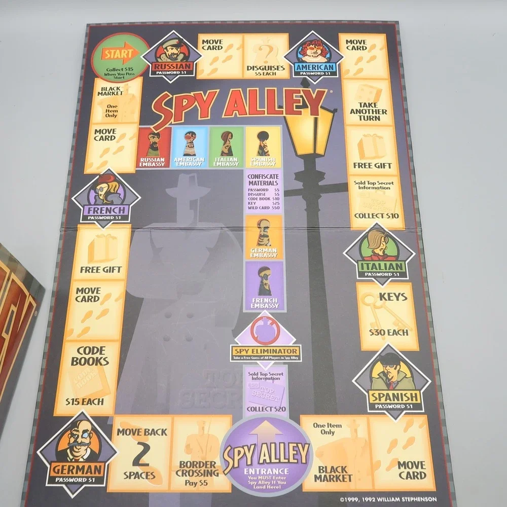 Spy Alley Mensa Award Winning Family Strategy Game Complete in Great Condition